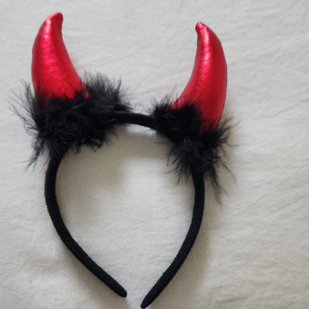 Red Devil Horns Headband for Kids Or Adults